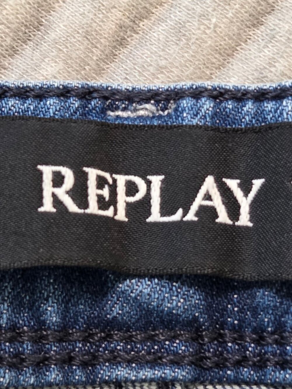 Replay Bronny Super Slim Fit Distressed Jeans Mens 36x32 Light Wash Stretch - Picture 7 of 12